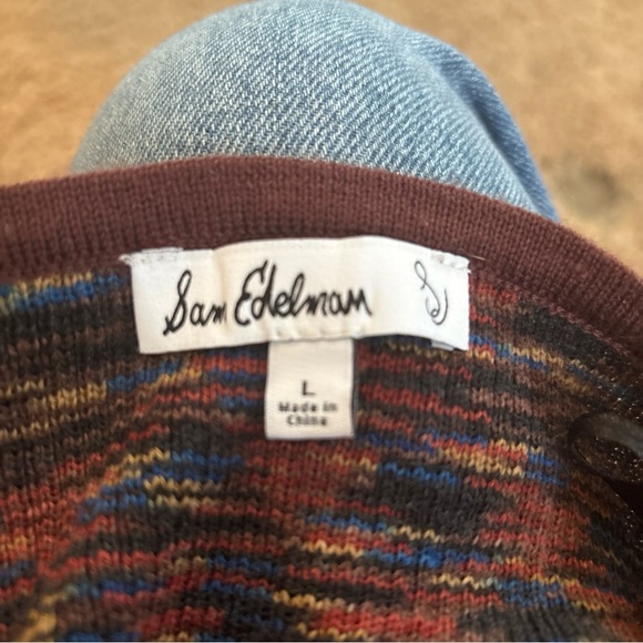 Sam Edelman Cathy Ruffle Cuff Scoop Neck Sweater size L - Picture 2 of 3